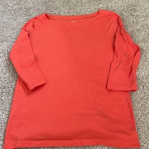 Loft salmon top 3/4 sleeve